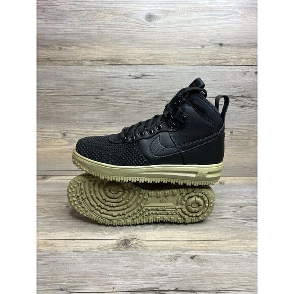 Nike Air Force 1 Duckboot Mens Size 9 Black Neutral Olive DZ5320 001